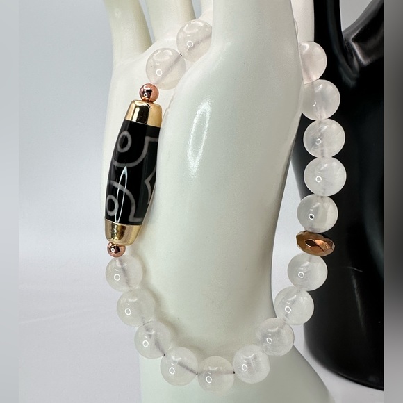 SOUL PURIFIER SELENITE NATURAL STONES BRACELET size 7” - Picture 3 of 10